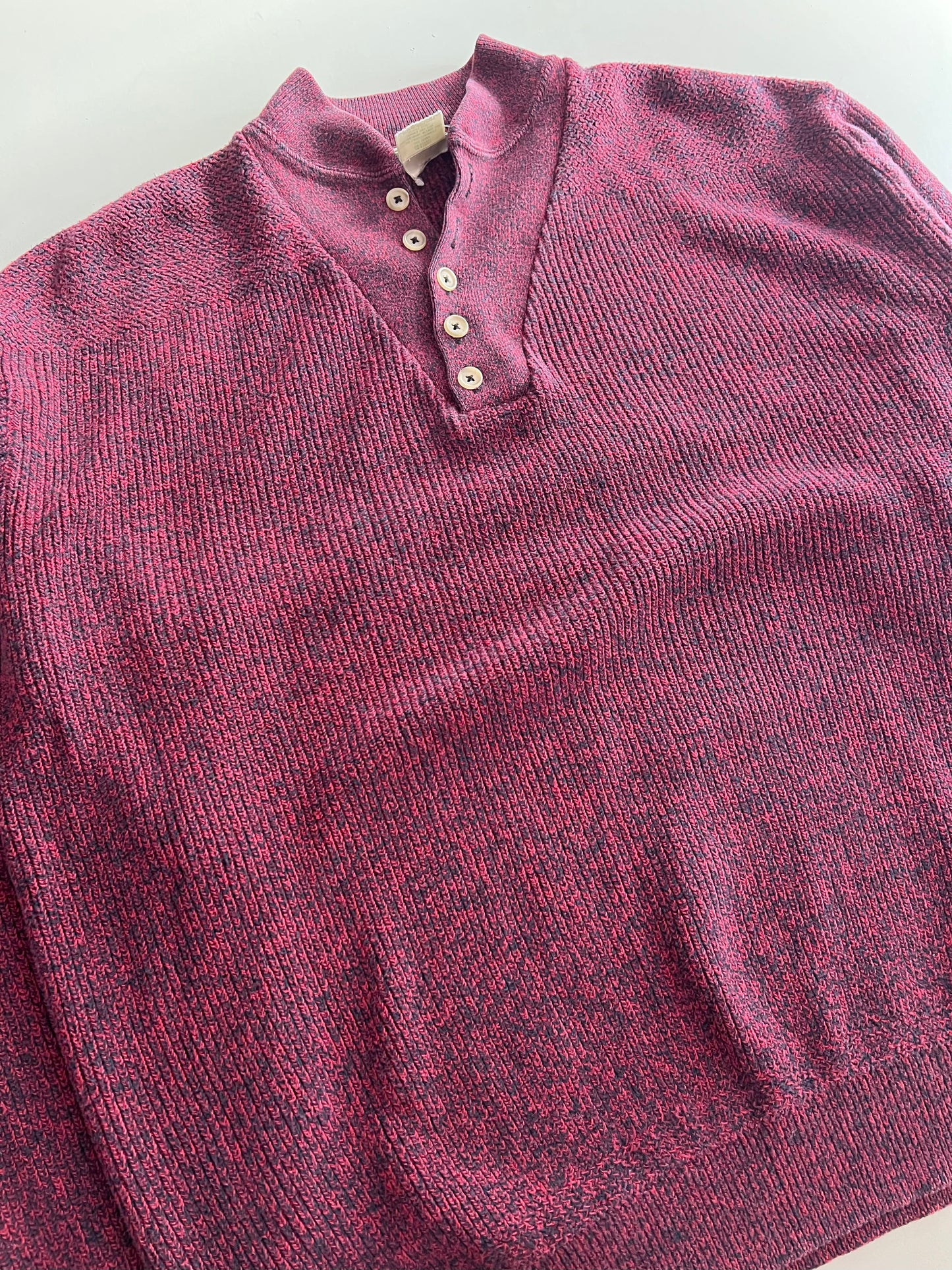 2XL 90s L.L Bean Knit Henley Sweater