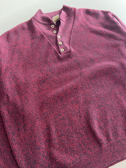 2XL 90s L.L Bean Knit Henley Sweater