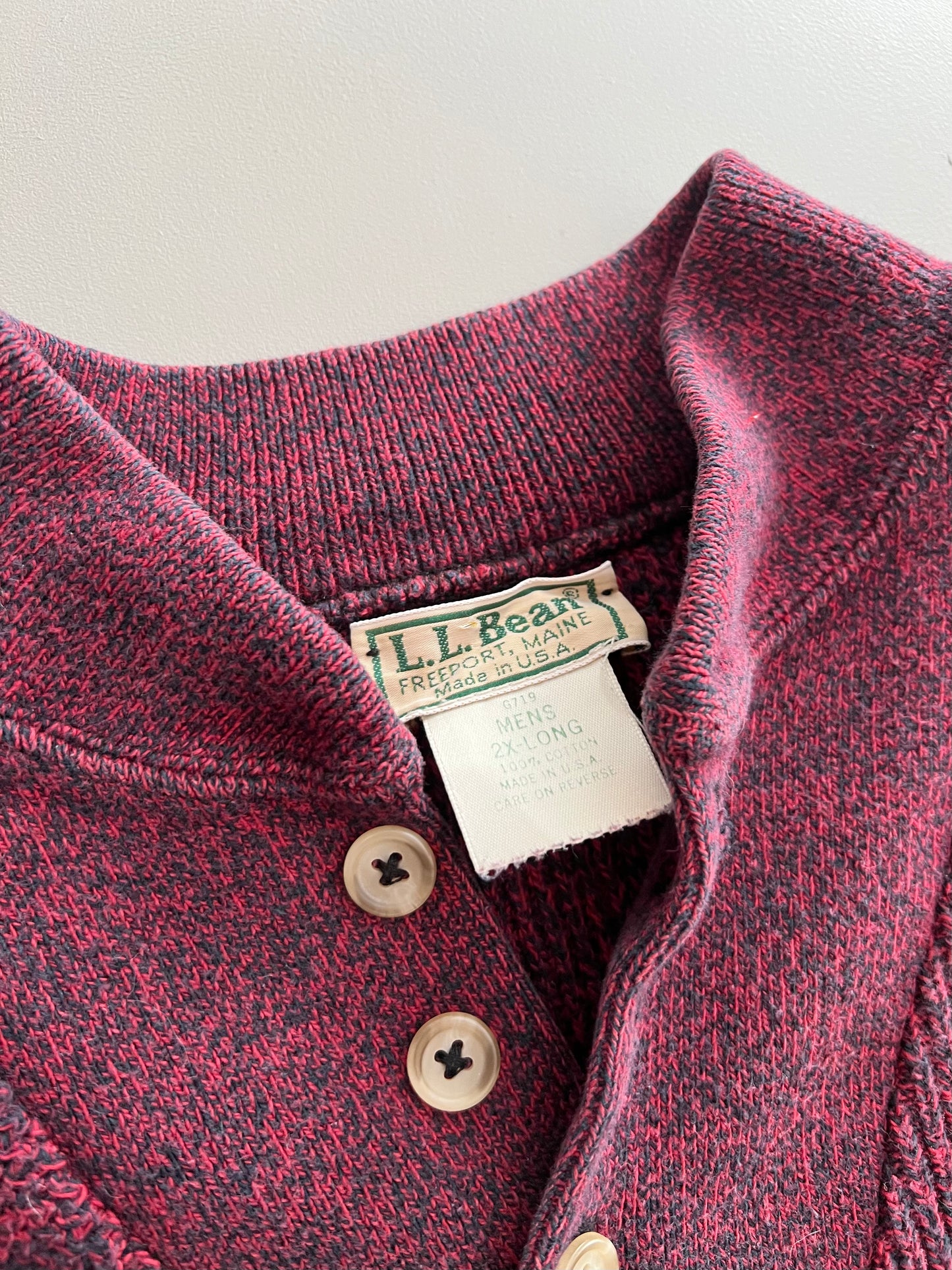 2XL 90s L.L Bean Knit Henley Sweater