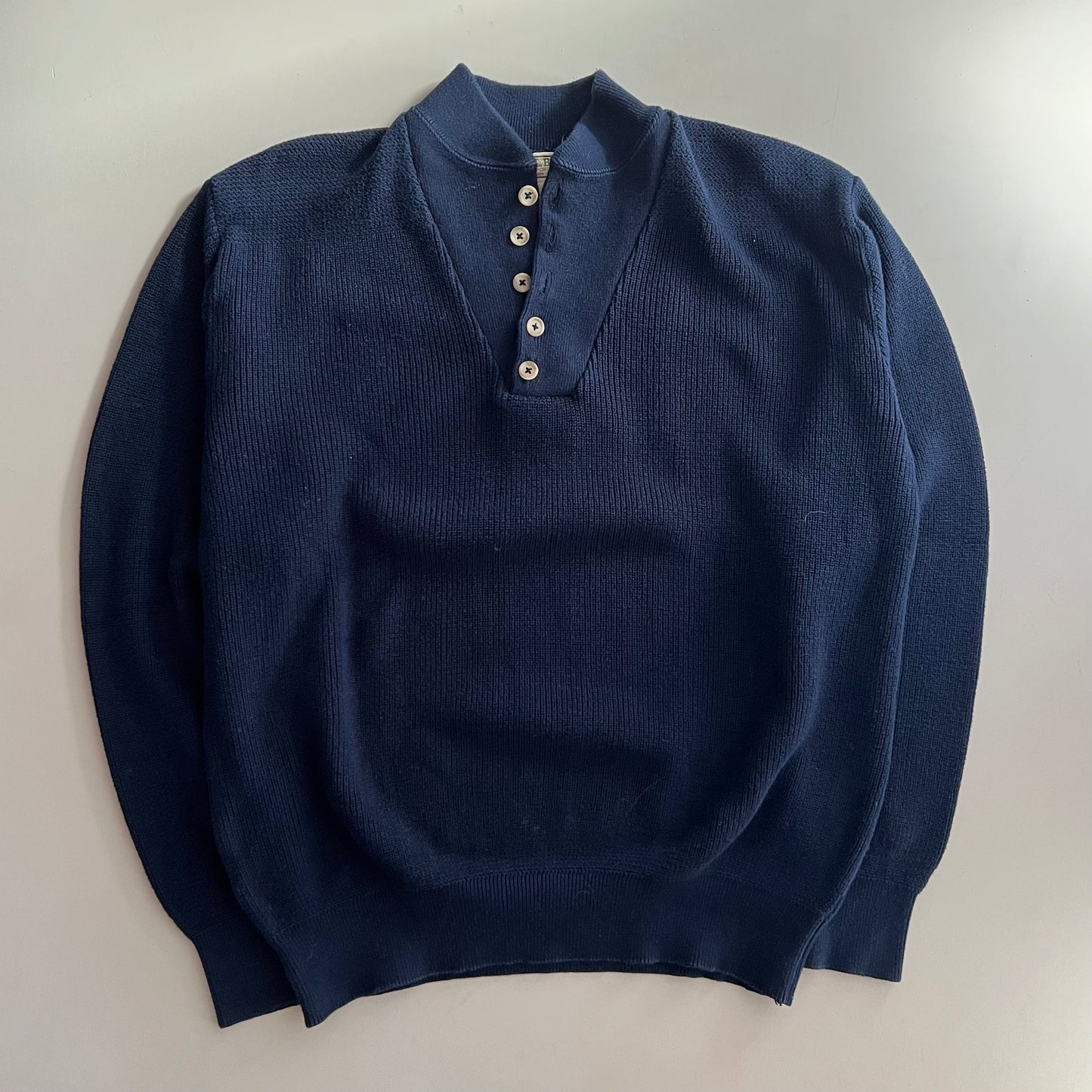 XL 90s L.L Bean Cotton Henley Sweater