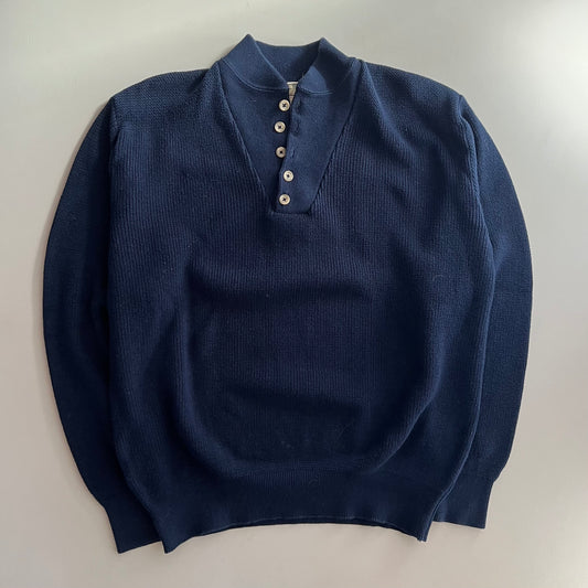 XL 90s L.L Bean Cotton Henley Sweater