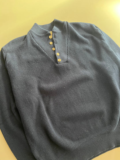XL 90s L.L Bean Cotton Henley Sweater