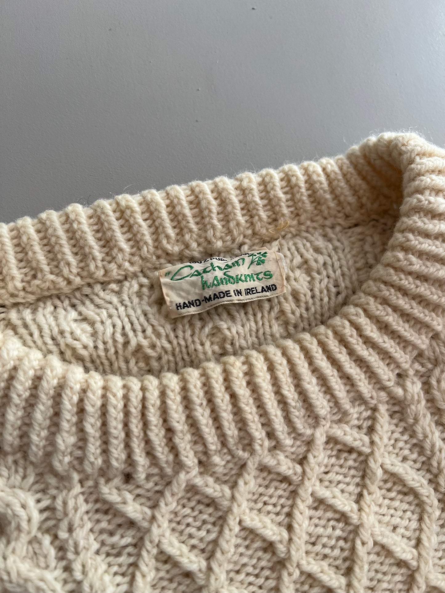 XL 80s Wool Cathrin Kanskics Knit Sweater