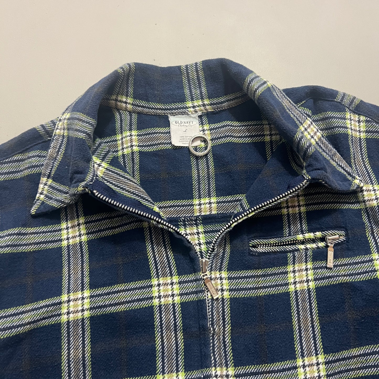 Large 2000s Old Navy Plaid Full Zip