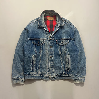 Medium 1980s Levi's Plaid Lined Denim Jacket