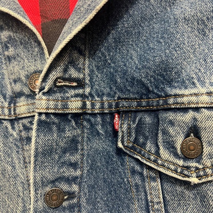 Medium 1980s Levi's Plaid Lined Denim Jacket