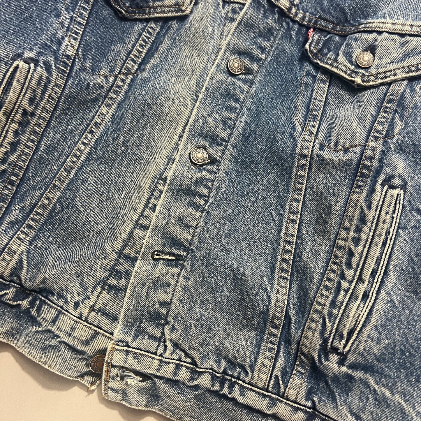 Medium 1980s Levi's Plaid Lined Denim Jacket