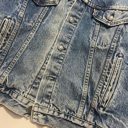 Medium 1980s Levi's Plaid Lined Denim Jacket