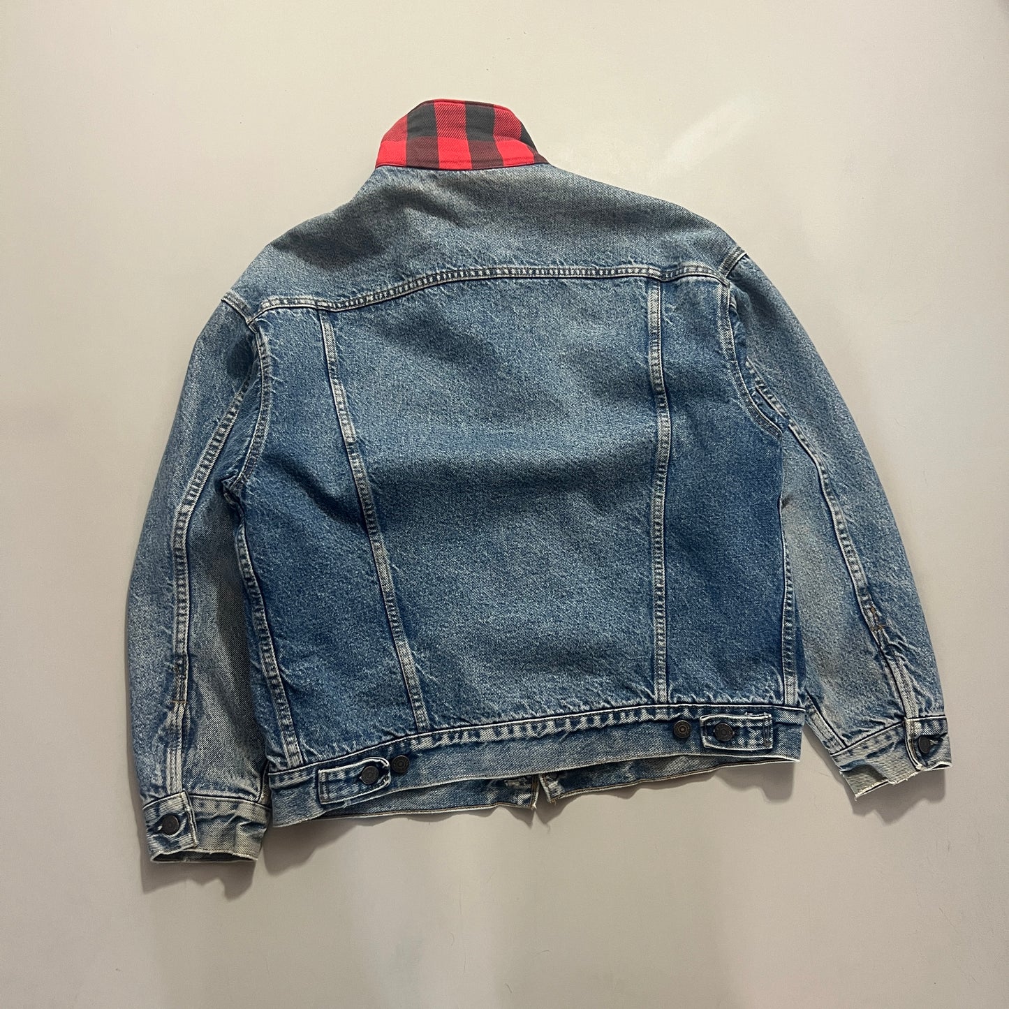 Medium 1980s Levi's Plaid Lined Denim Jacket