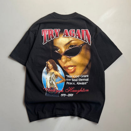 Large 2001 In Memory of Aaliyah Original T-shirt