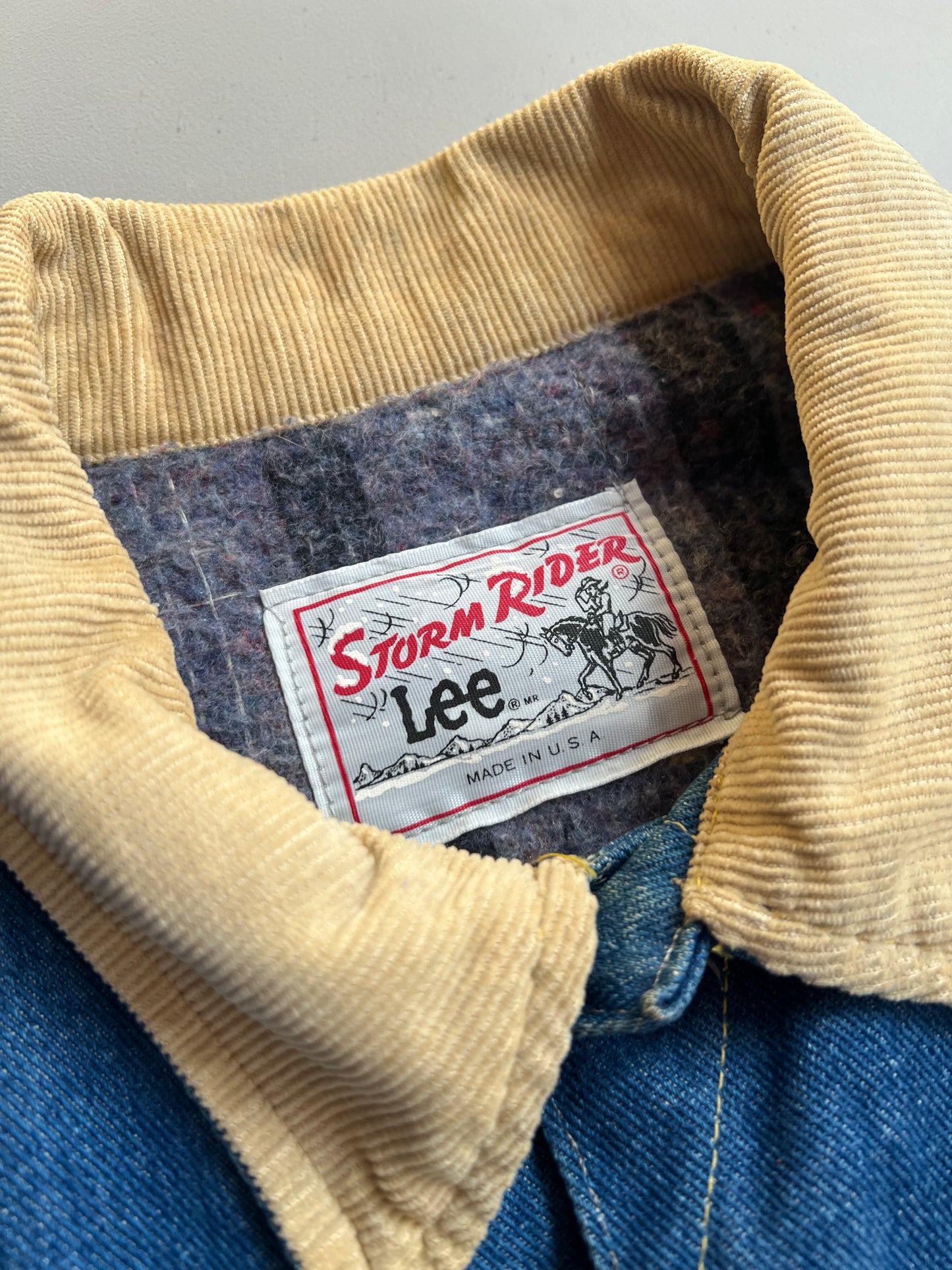 Large 1980s Lee Storm Rider Denim Jacket