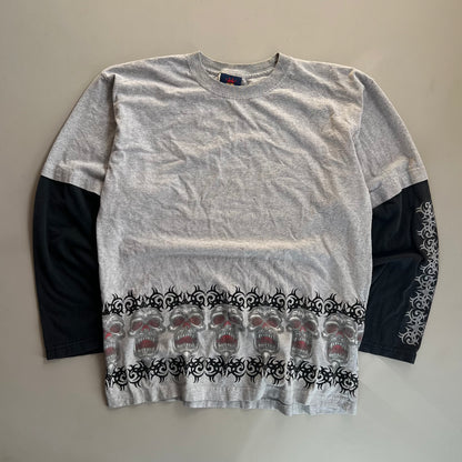 XL 90s JNCO Long Sleeve Skull Shirt