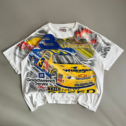 XL 1999 Dale Earnhardt Wrangler Jean AOP T-shirt