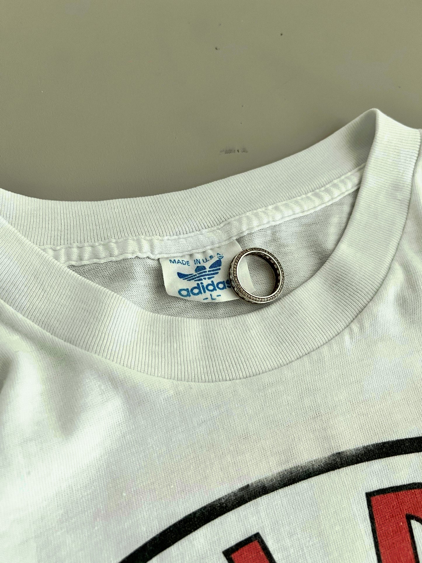 Large 80s Run DMC Adidas T-shirt