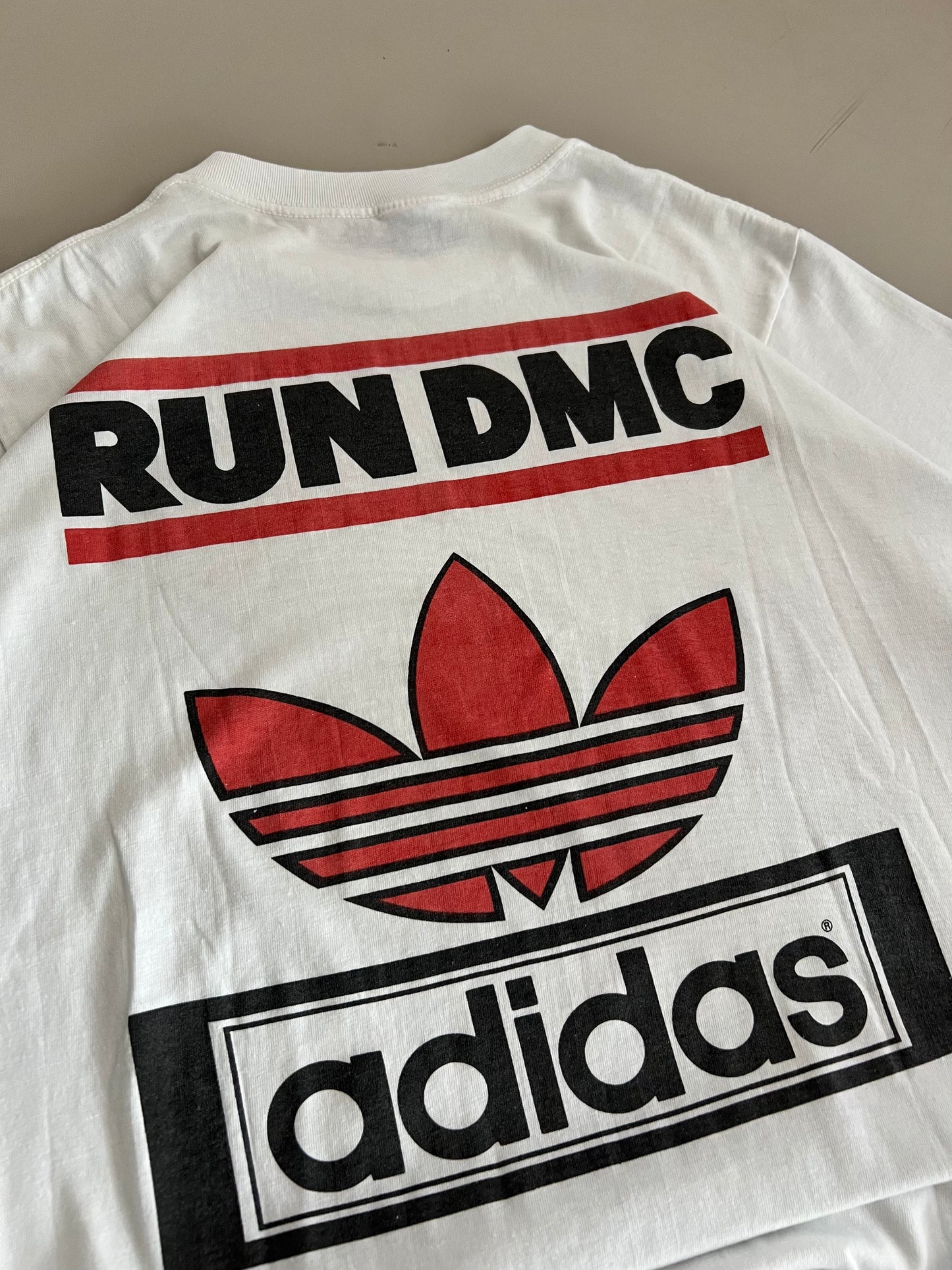 Large 80s Run DMC Adidas T-shirt