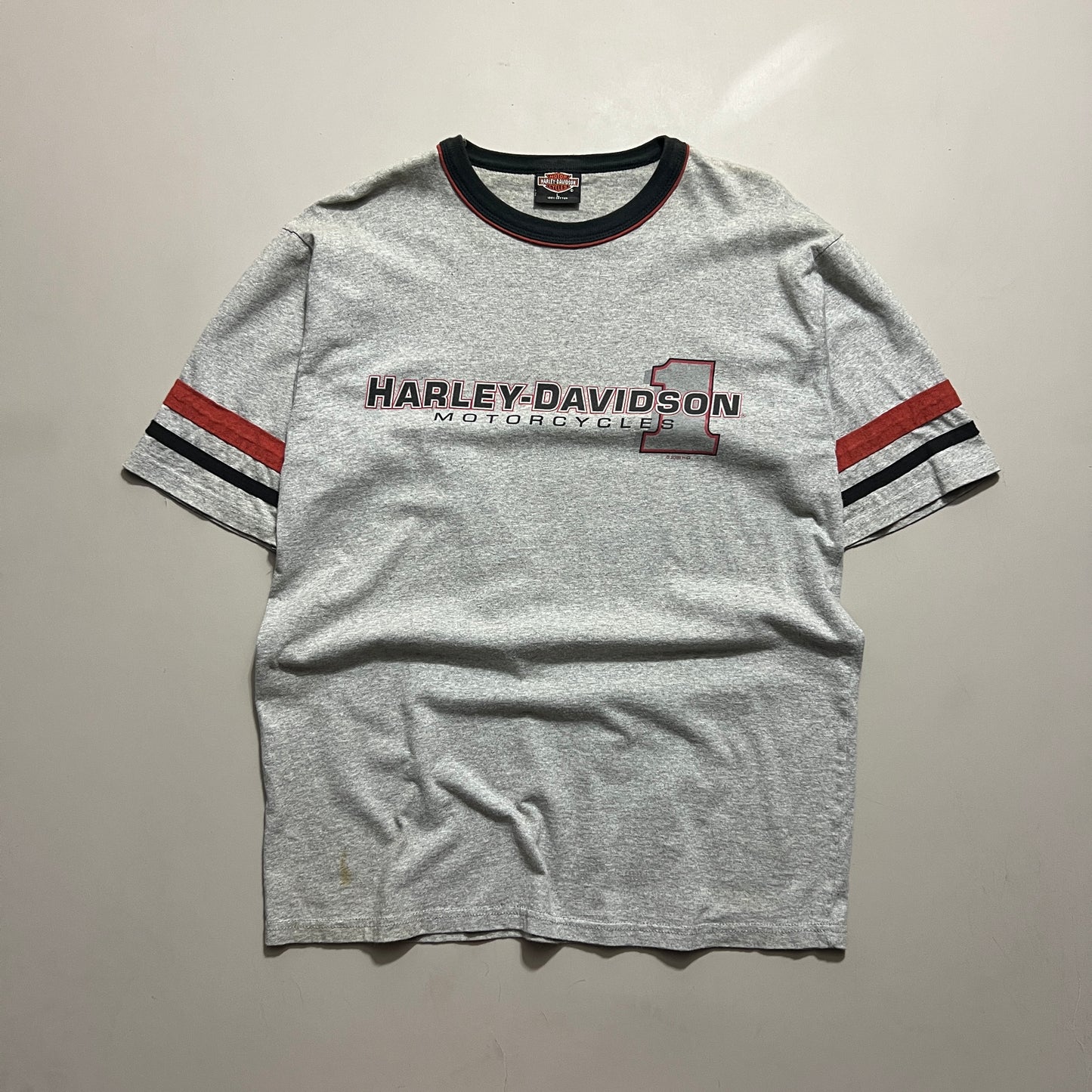 Large 2003 Harley Davidson North Carolina Ringer T-shirt