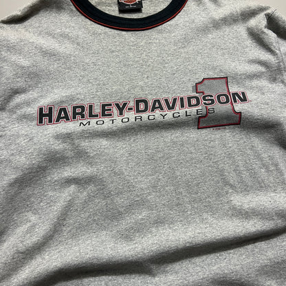 Large 2003 Harley Davidson North Carolina Ringer T-shirt