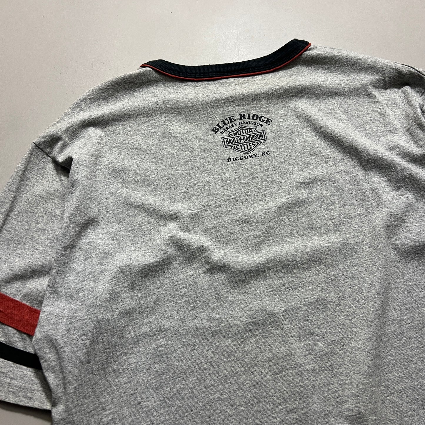 Large 2003 Harley Davidson North Carolina Ringer T-shirt