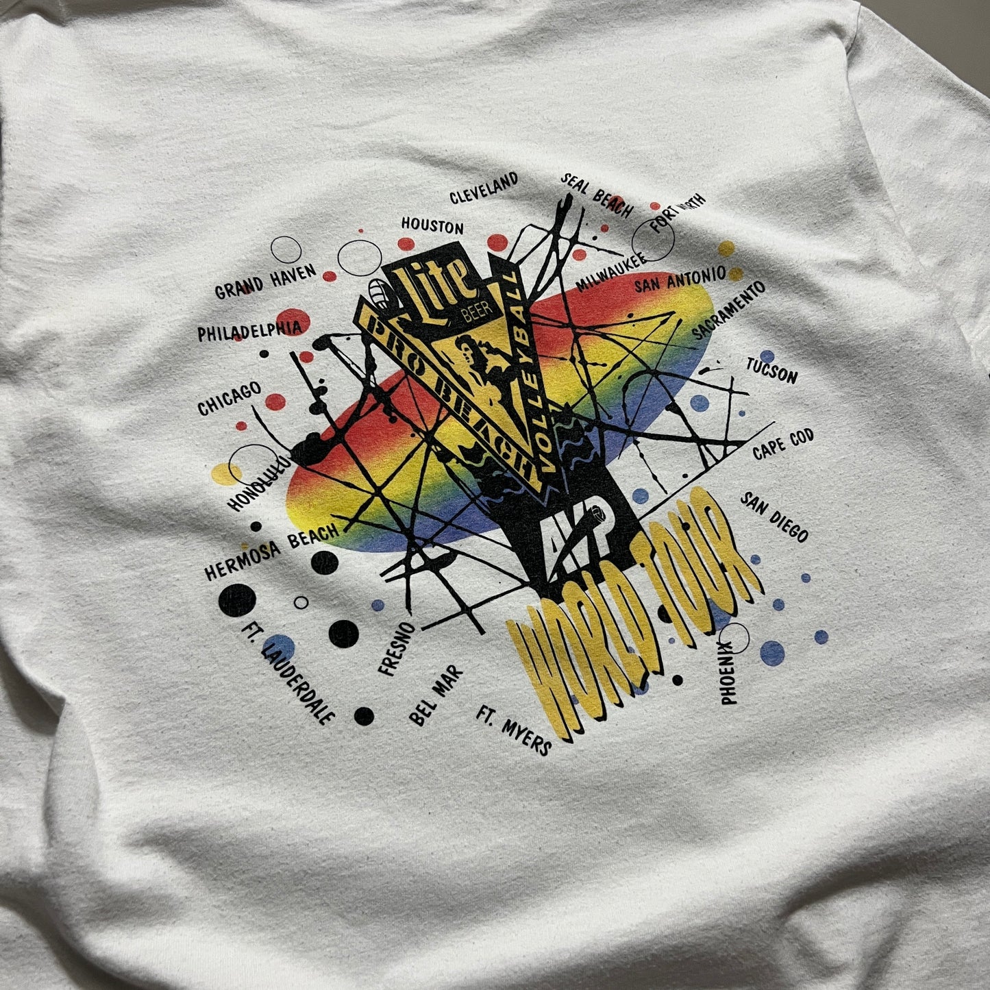 Large 90s Miller Lite Pro Beach Volleyball T-shirt