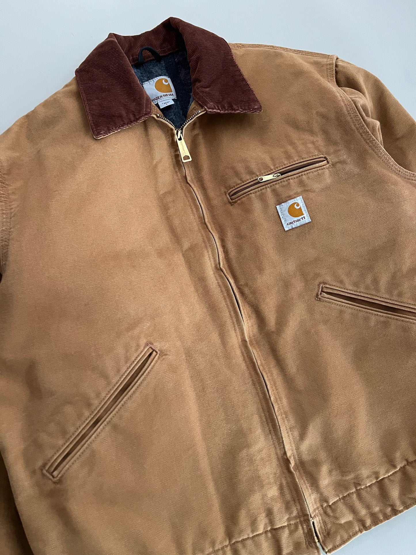 Large 90s Tan Carhartt Detroit Jacket