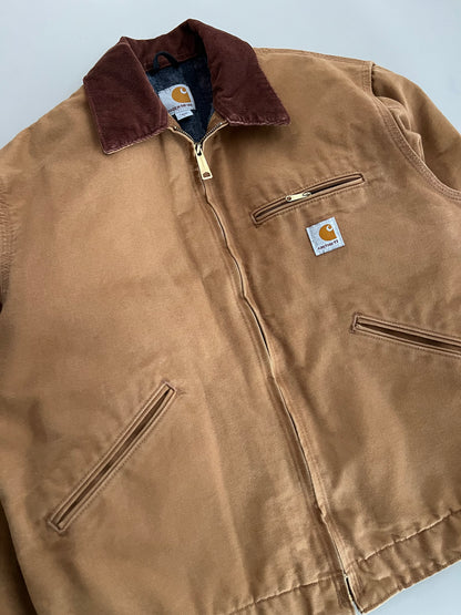 Large 90s Tan Carhartt Detroit Jacket