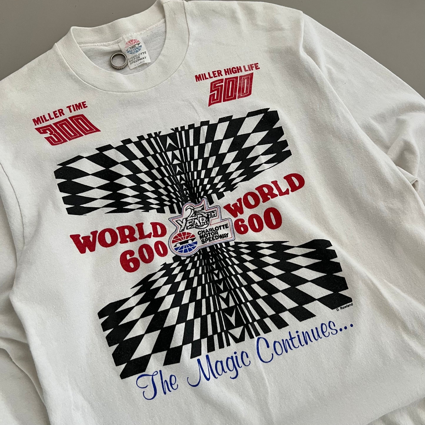 XL 80s Charlotte Motor Speedway 25 Years T-shirt