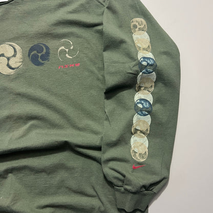 XL 2000s Olive Green Nike Long Sleeve Shirt