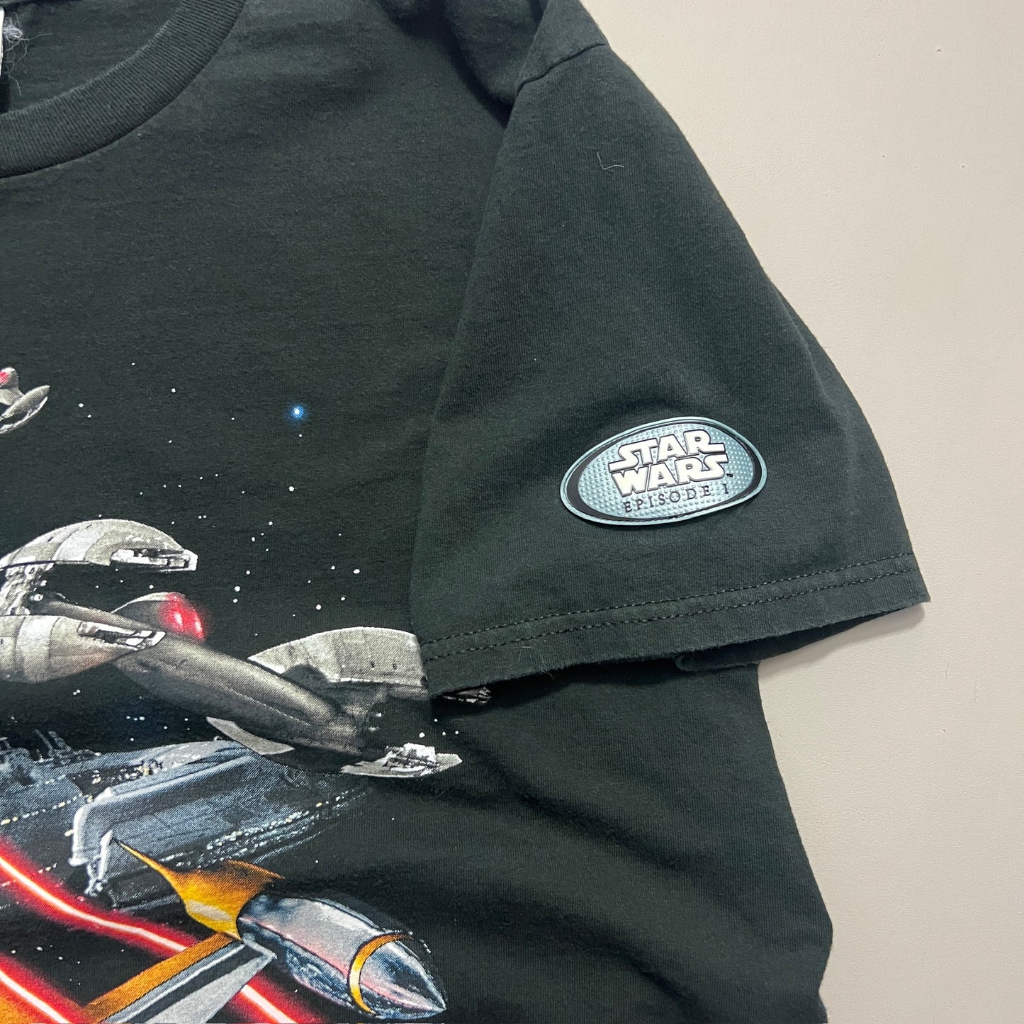 Large 1990s Star Wars Episode I Phanton Menace T-shirt