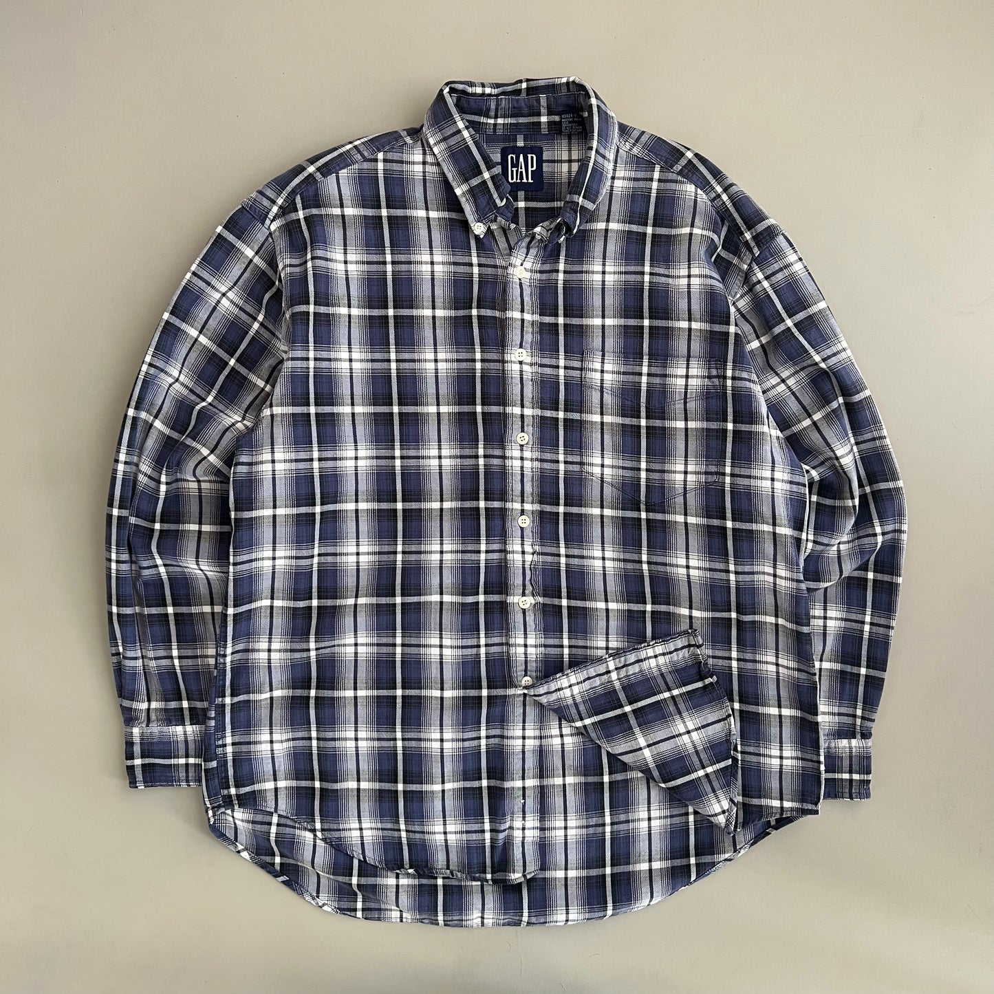 Large 90s GAP Plaid Button Shirt