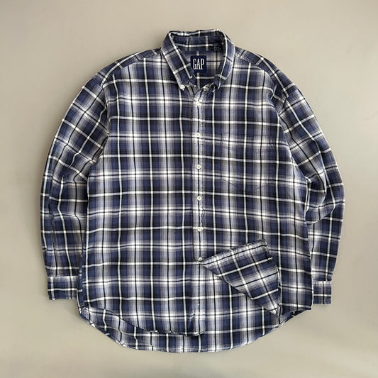 Large 90s GAP Plaid Button Shirt