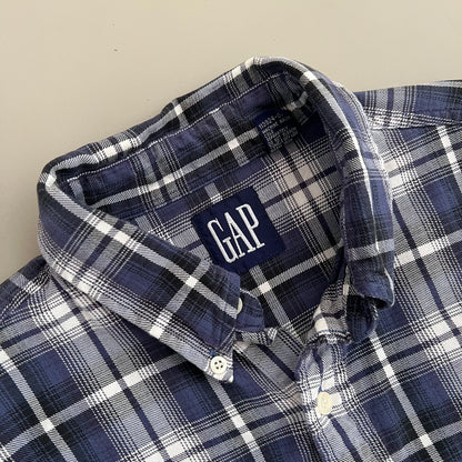 Large 90s GAP Plaid Button Shirt