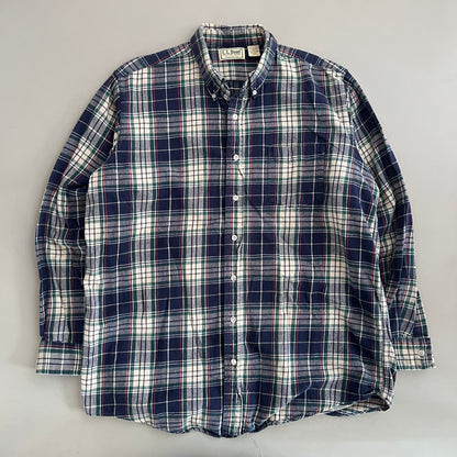 Large 90s L.L Bean Plaid Button Shirt