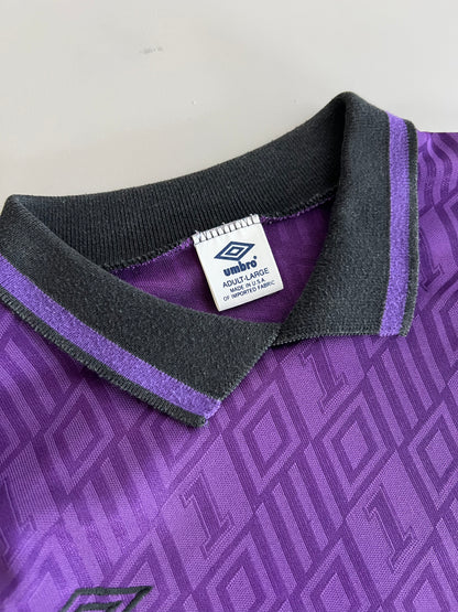 Large 90s Umbro Purple Reflective Long Sleeve Jersey