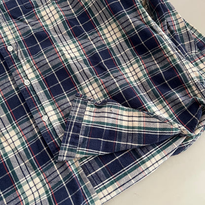 Large 90s L.L Bean Plaid Button Shirt