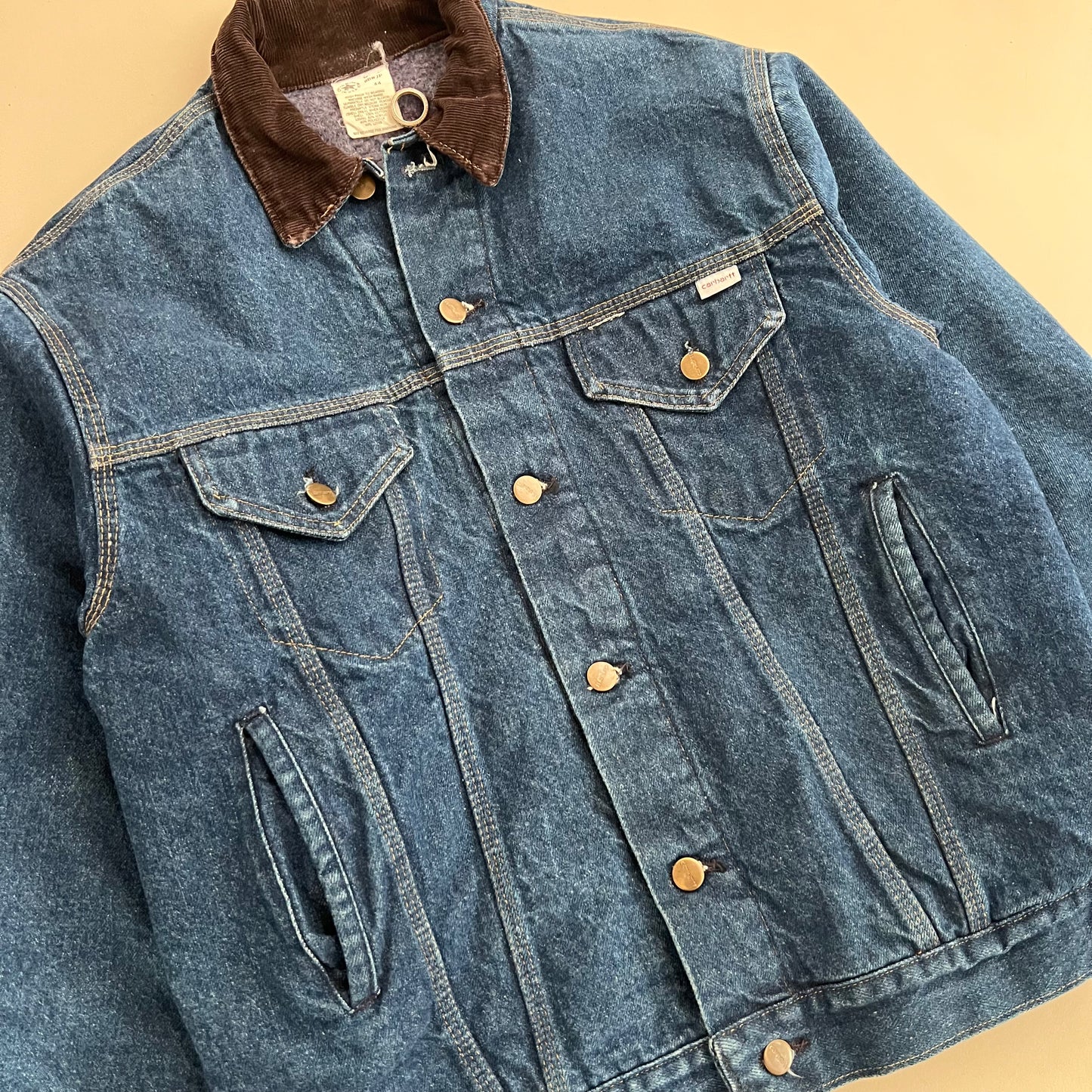 XL 90s Carhartt Denim Lined Trucker Jacket