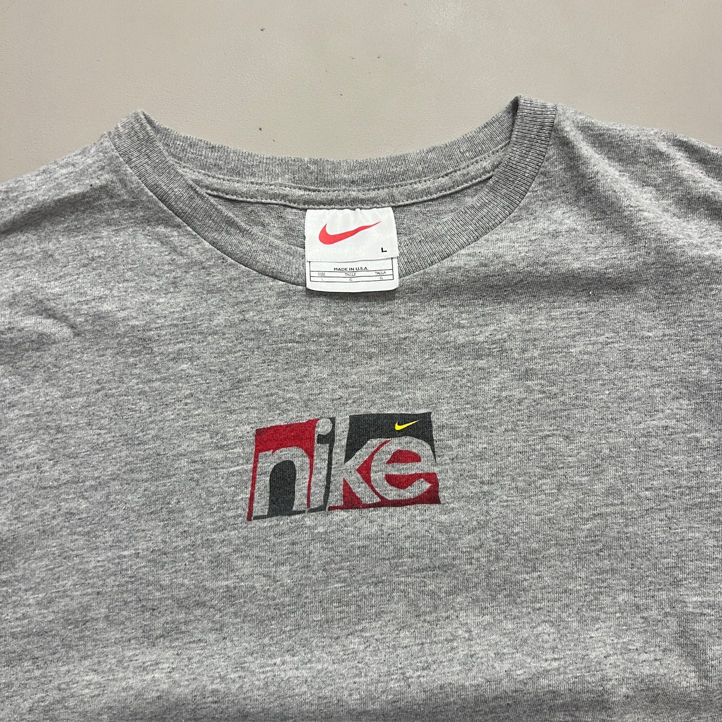Youth Large 90s Grey Nike Just Do It T-shirt