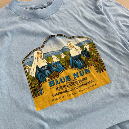 Large 80s Blue Nun White Wine T-shirt