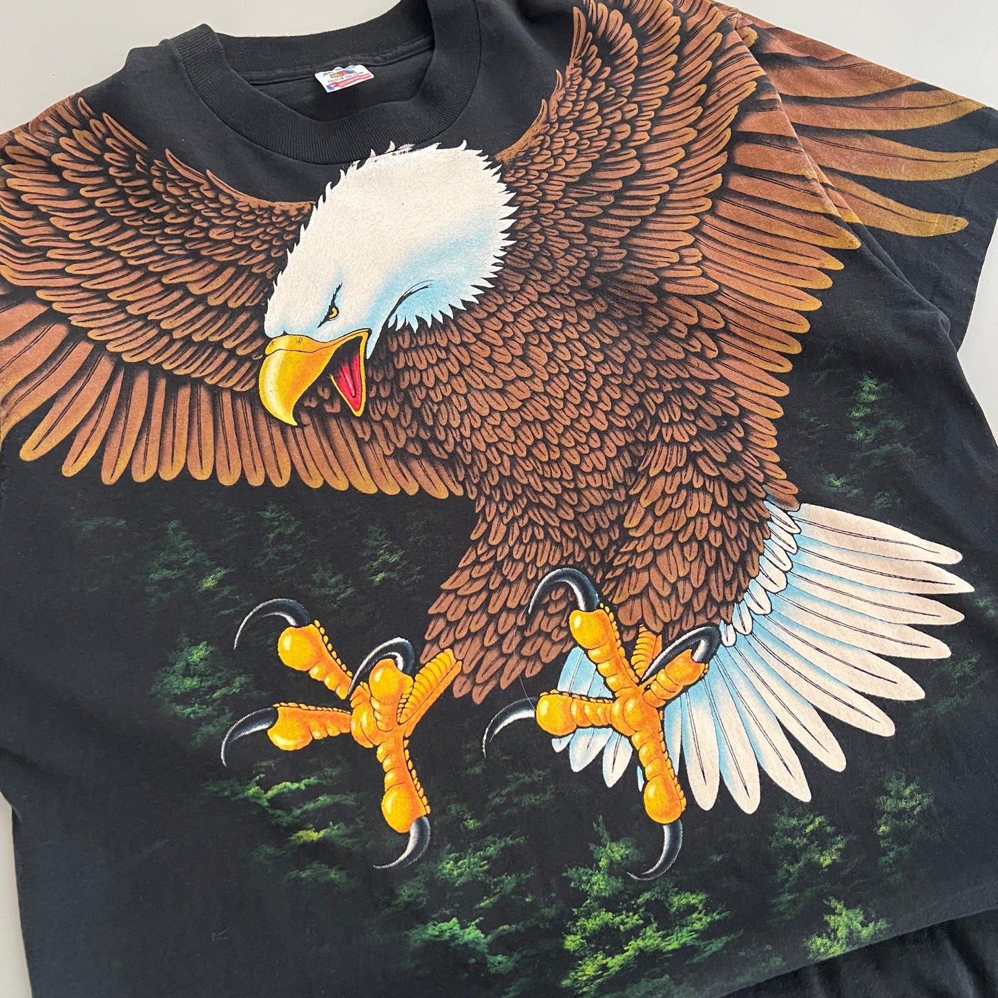 XL 1994 Liquid Blue Eagle AOP T-shirt