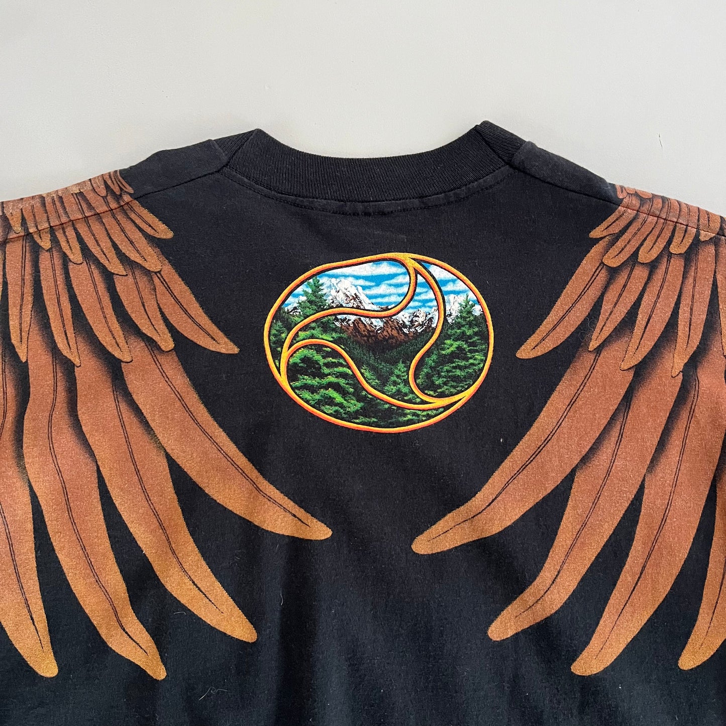 XL 1994 Liquid Blue Eagle AOP T-shirt