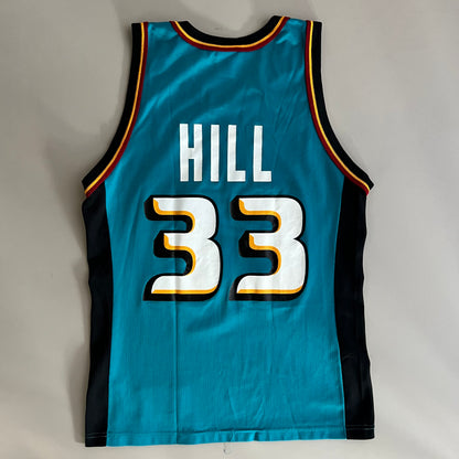 Large 90s Detroit Pistons Grant Hill Champion Jersey