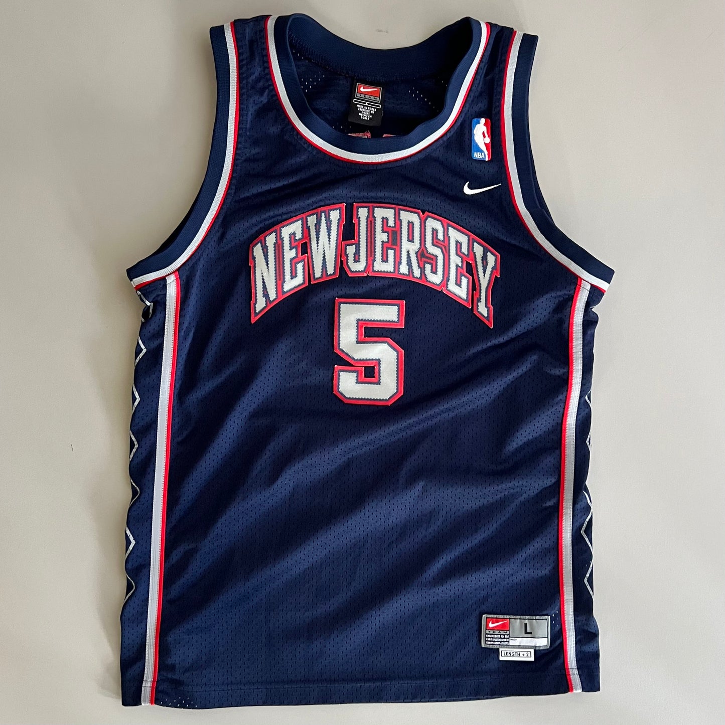 Large New Jersey Nets Jason Kidd Jersey