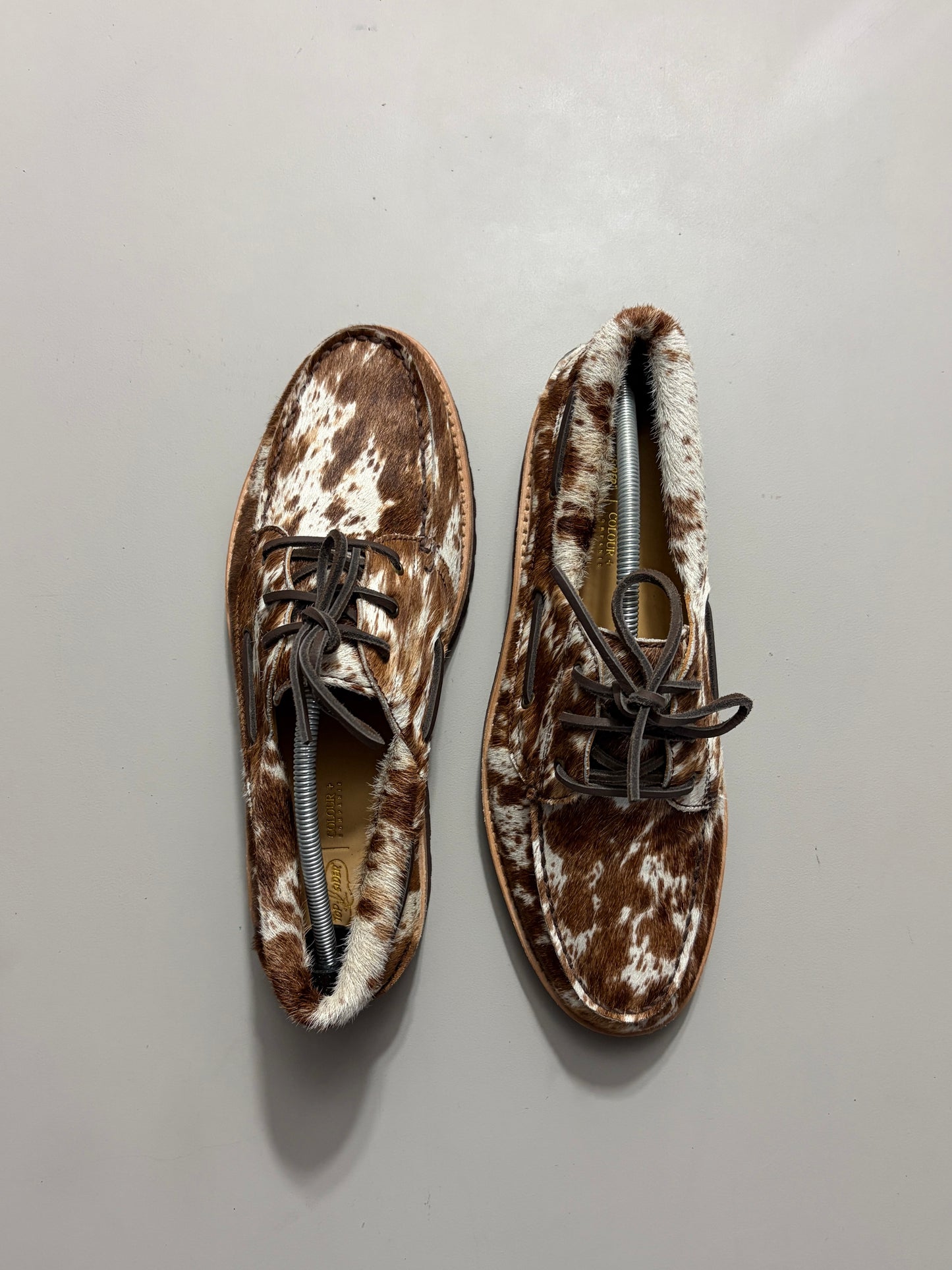 10.5 Sperry Top Sider Colour Companie Cow Print Loafer
