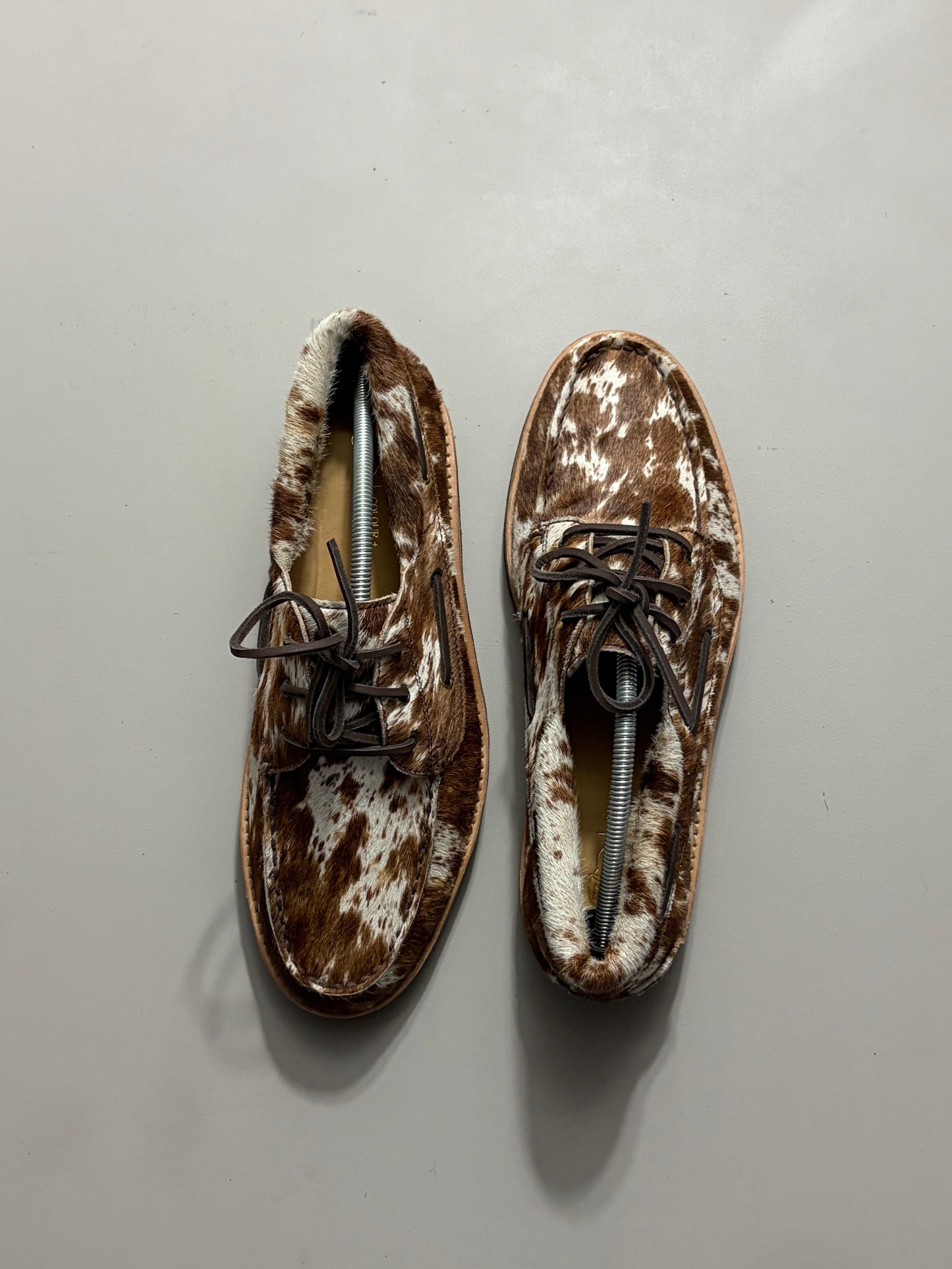 10.5 Sperry Top Sider Colour Companie Cow Print Loafer