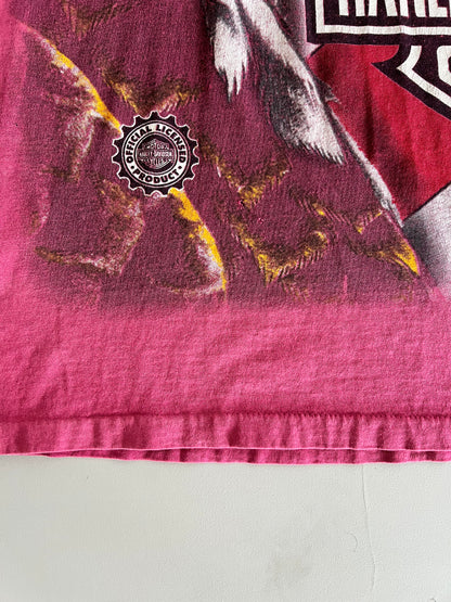 XL 1996 Harley-Davidson Eagle AOP T-shirt