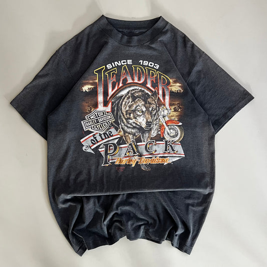 XL 1990 Harley Davidson Leader of the Pack 3D Emblem T-shirt