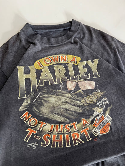XL 1991 Harley Davidson I Own a Harley 3D Emblem T-shirt