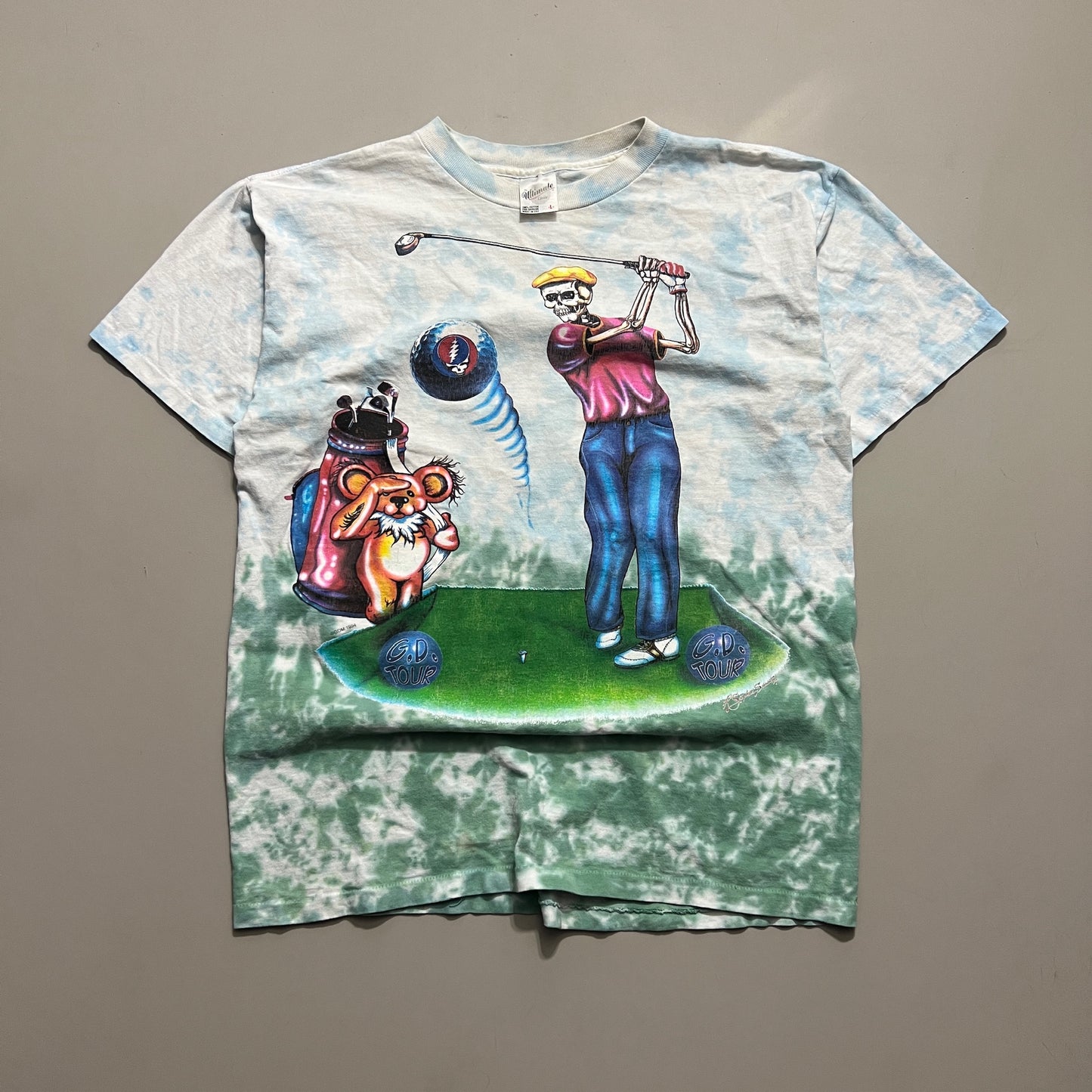 Large 1994 Grateful Dead Tour Golf T-shirt
