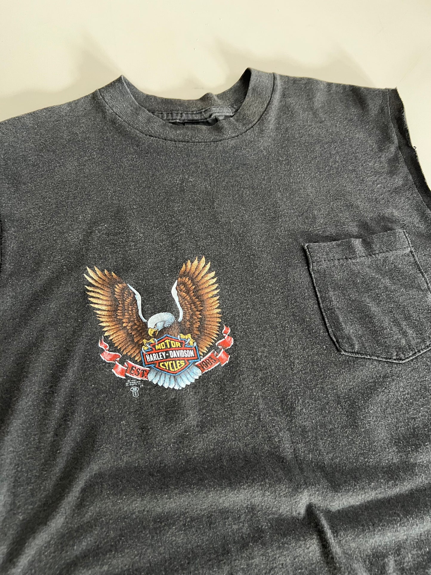 Medium 1987 Harley Davidson 3D Emblem Sleeveless Shirt