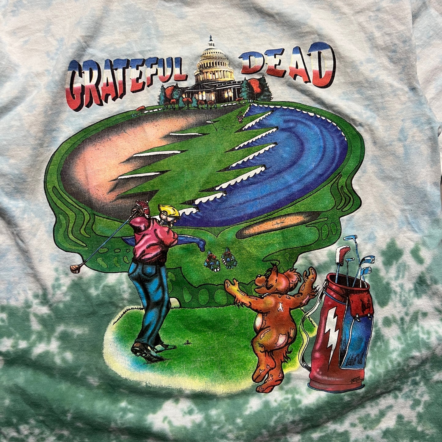 Large 1994 Grateful Dead Tour Golf T-shirt