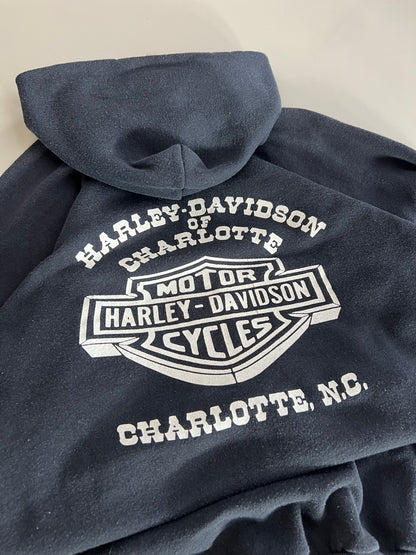 Large 1991 Harley-Davidson 3D Emblem Charlotte, NC Sweatshirt
